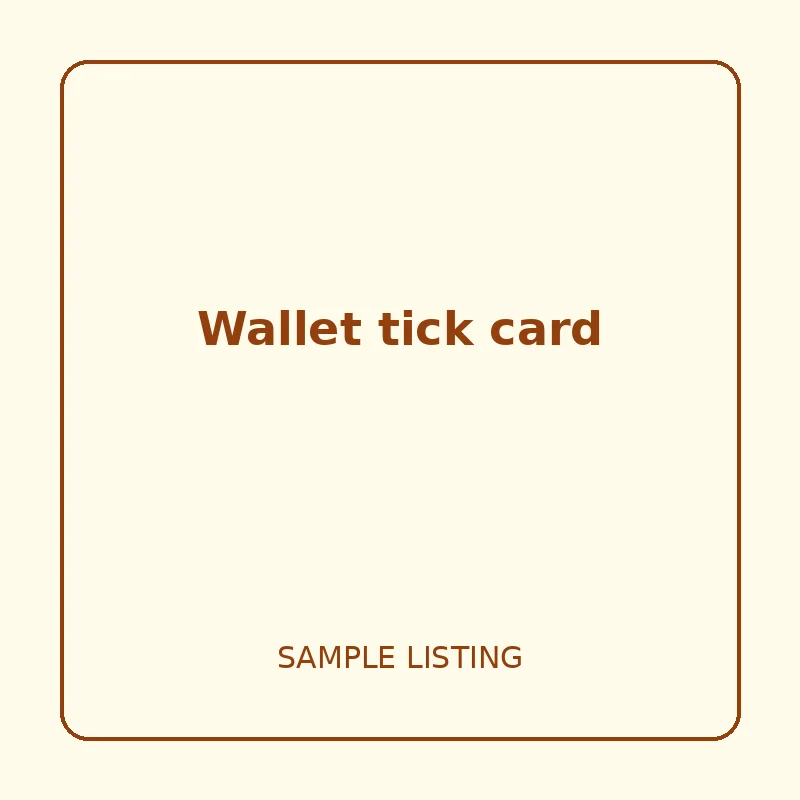 Wallet tick card - Sample Pocket