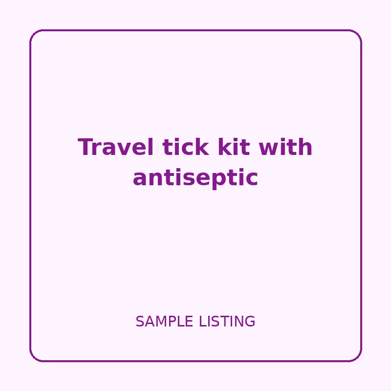 Travel tick kit with antiseptic - Sample Care